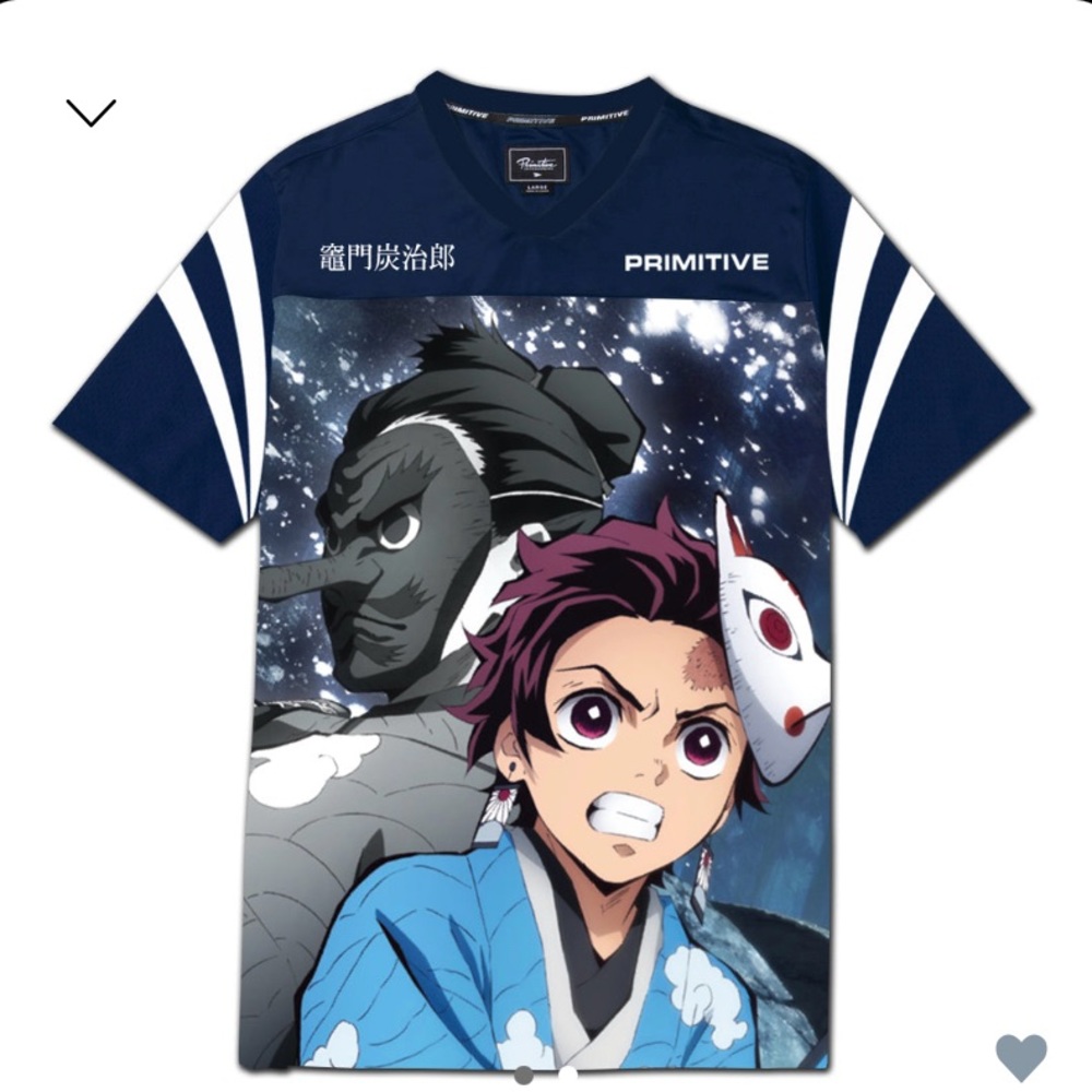 Primitive Demon Slayer Tanjiro Kamado mesh jersey size L